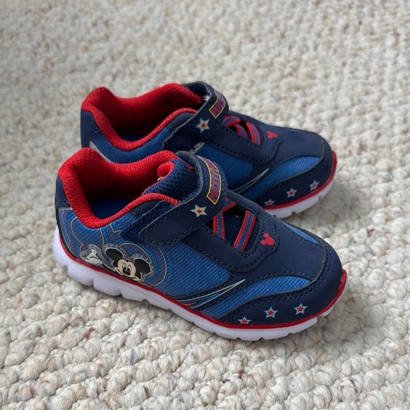Disney Other - Disney Blue and Red Sneakers with Fun Design